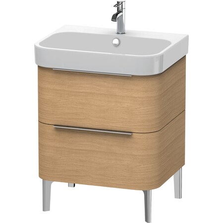 Duravit Happy D.2 Floor Standing Vanity Unit H2637205252 European Oak H2637205252